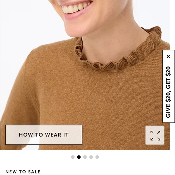 J Crew Ruffleneck sweater - Picture 4 of 4